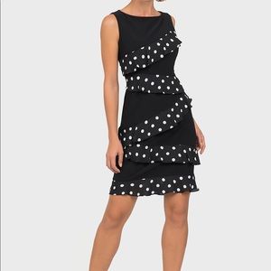 JOSEPH RIBKOFF Black/Vanilla Over the Knee Dress
